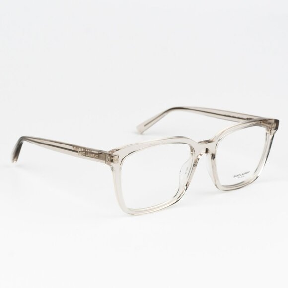 NEW Saint Laurent SL672 004 Beige Square Unisex Eyeglasses - Picture 4 of 11